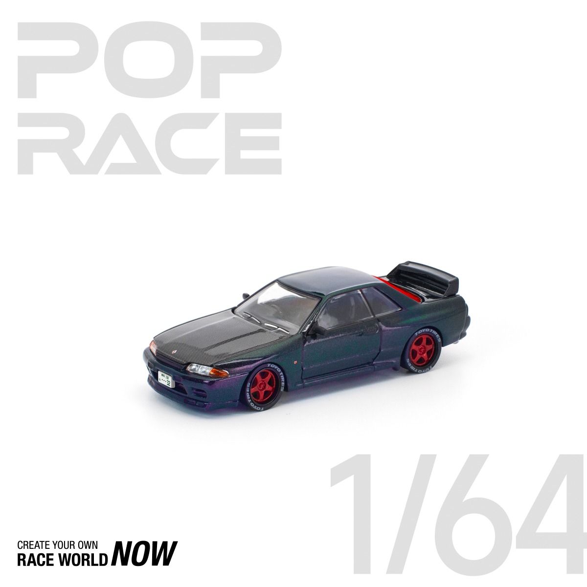 *Pre-Order* Pop Race Nissan Skyline GT-R R32 Ghost Chameleon PR640357 1/64 Die Cast