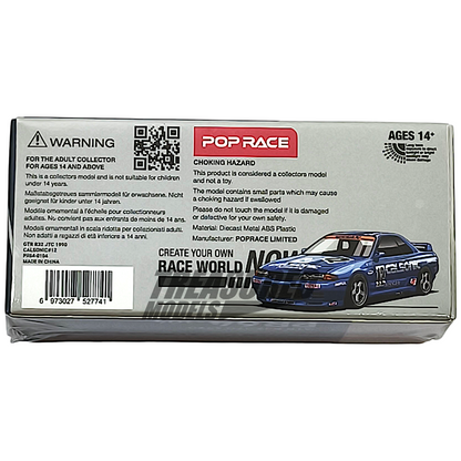 Pop Race Nissan Skyline GT-R R32 JTC 1990 Calsonic #12 PR640104 1/64 Diecast