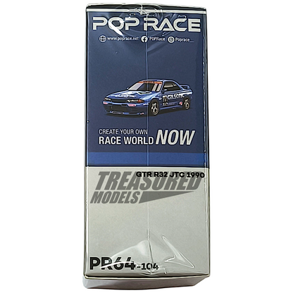 Pop Race Nissan Skyline GT-R R32 JTC 1990 Calsonic #12 PR640104 1/64 Diecast
