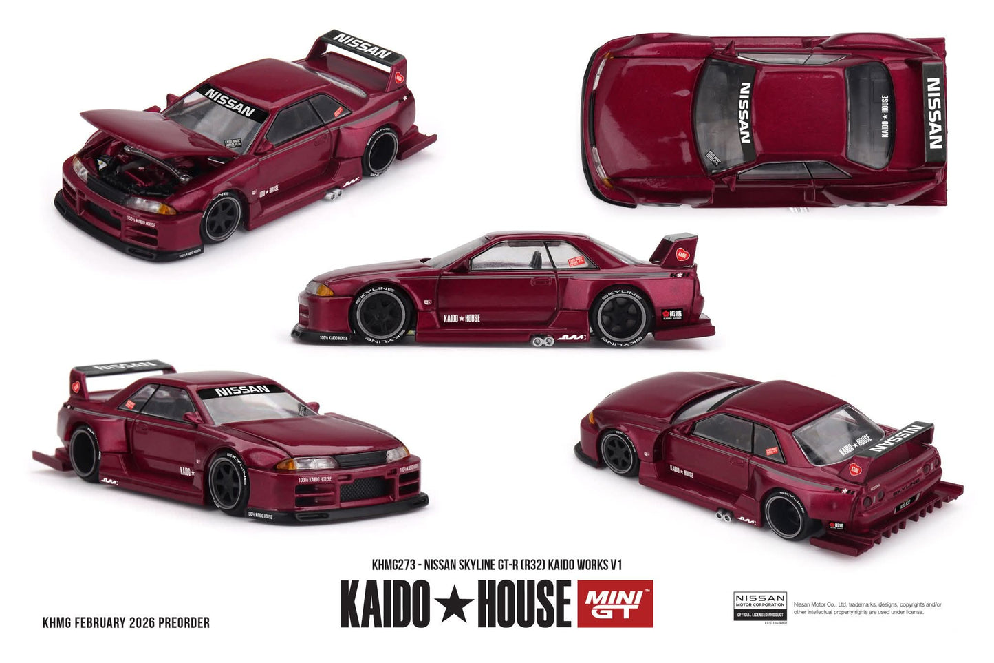 [Pre-Order] Kaido House Nissan Skyline GT-R R32 Kaido Works V1 KHMG273 1/64 Diecast