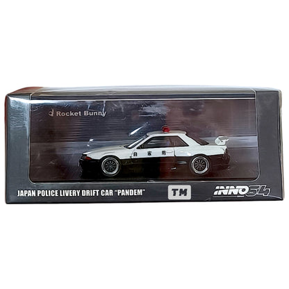 Inno64 Nissan Skyline GT-R R32 Pandem Rocket Bunny Japan Police Livery Drift Car IN64-R32P-JPDC 1/64 Diecast