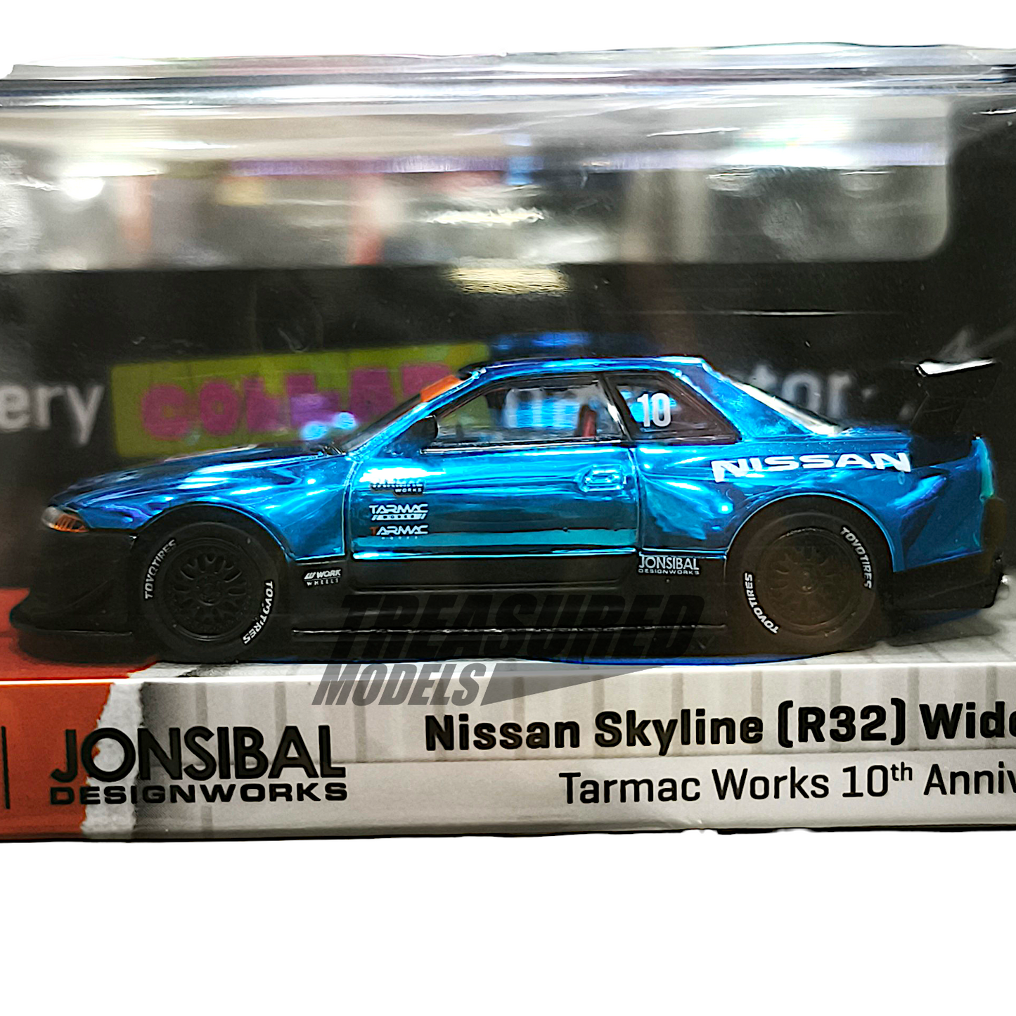Tarmac Works Nissan Skyline GT-R R32 Widebody Jon Sibal Tarmac Works 10th Anniversary Dinner Exclusive 1/64 Diecast