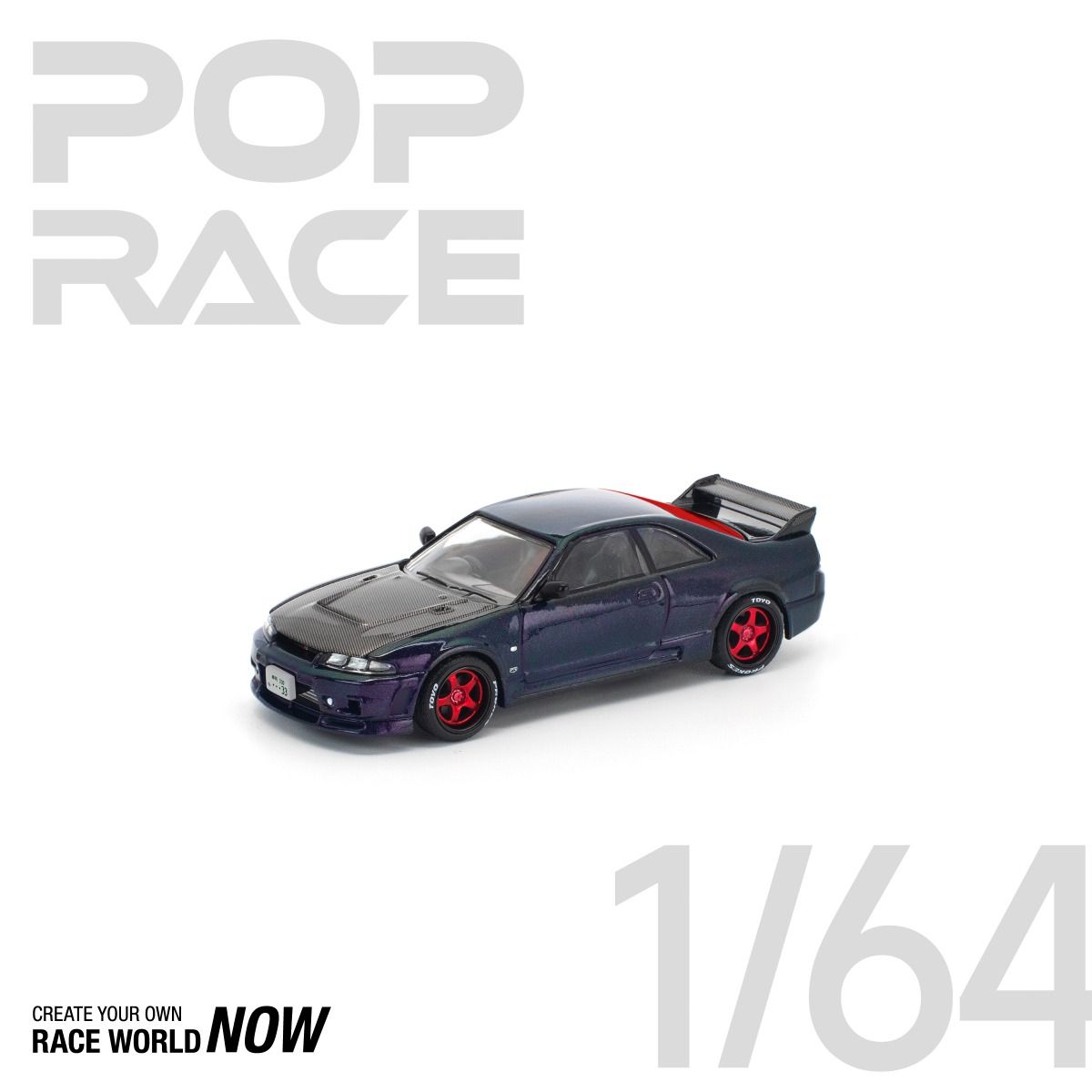 *Pre-Order* Pop Race Nissan Skyline GT-R R33 Ghost Chameleon PR640356 1/64 Die Cast