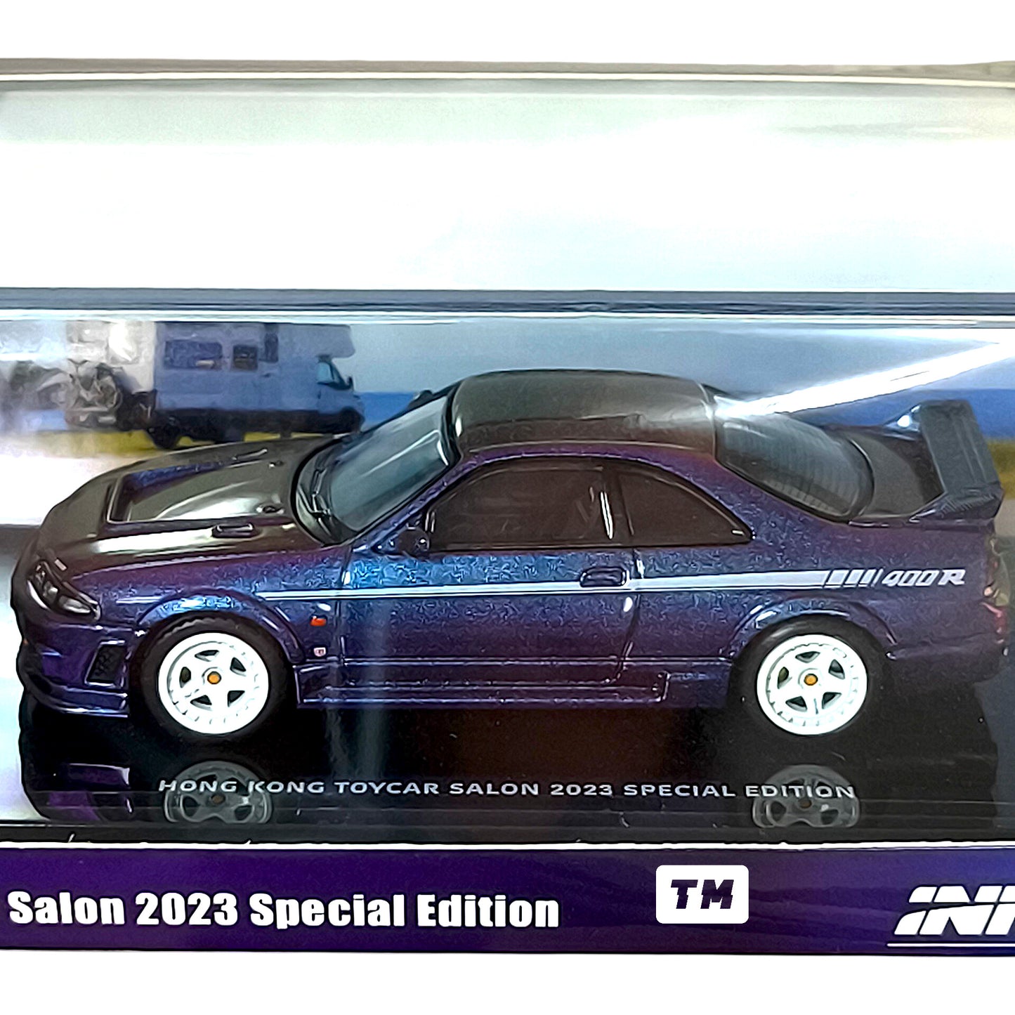 Inno64 Nissan Skyline GT-R R33 Nismo 400R Purple Chameleon Hong Kong Toycar Salon 2023 Special Edition 1/64 Diecast