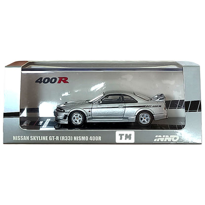 Inno64 Nissan Skyline GT-R R33 Nismo 400R Silver 1/64 Diecast