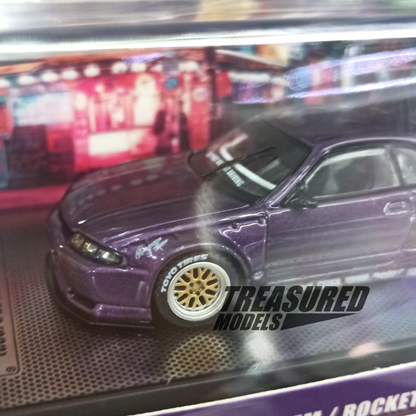 Inno64 Nissan Skyline GT-R R33 Pandem Rocket Bunny Purple 1/64 Die Cast