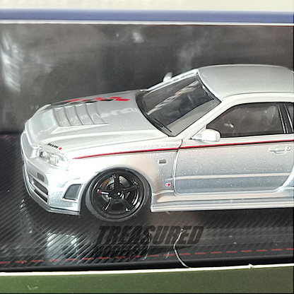 Ignition Model Nissan Skyline GT-R R34 Nismo Z-Tune Silver 1/64 Diecast