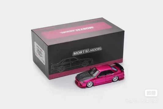 Mortal Model Nissan Skyline GT-R R34 Pearl Powder Super Chase APAxpo 2025 1/64 Diecast