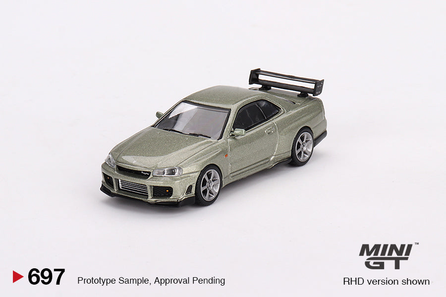 Mini GT Nissan Skyline GT-R R34 Tommykaira R-z Millenium Jade MGT00697 1/64 Die Cast