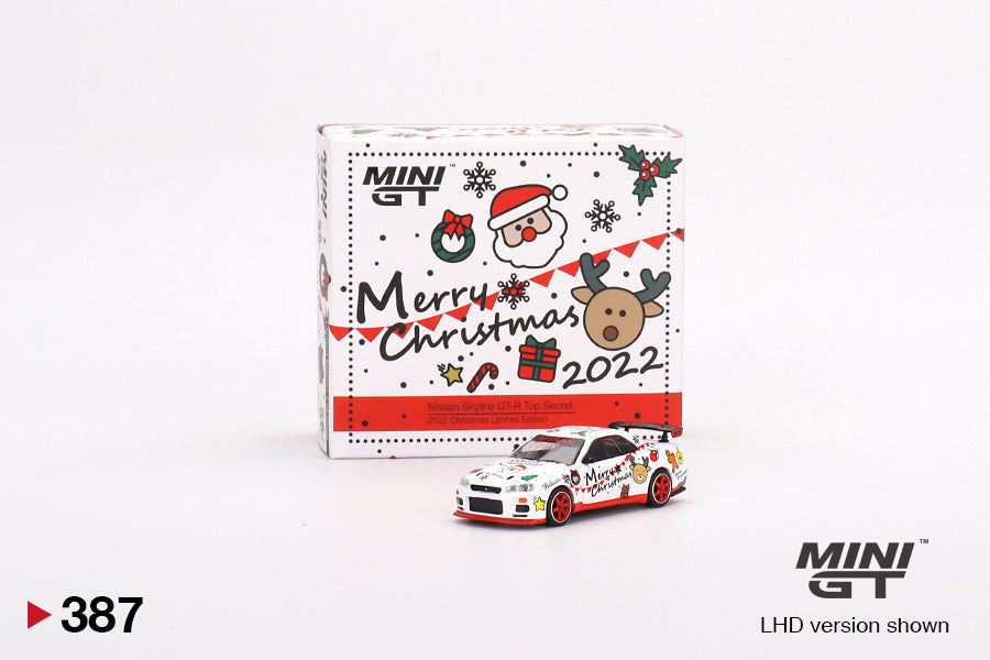 Mini GT Nissan Skyline GT-R R34 Top Secret 2022 Christmas Limited Edition MGT00387 1/64 Diecast