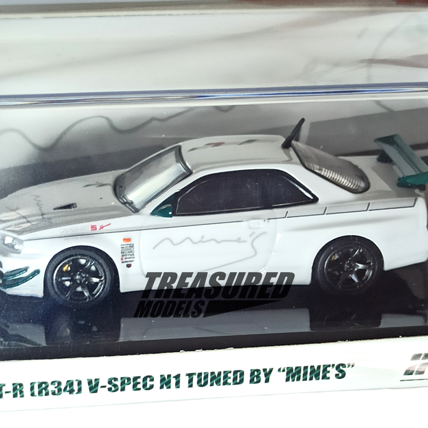 Inno64 Nissan Skyline GT-R R34 V-Spec N1 Tuned By Mine's 1/64 Die Cast