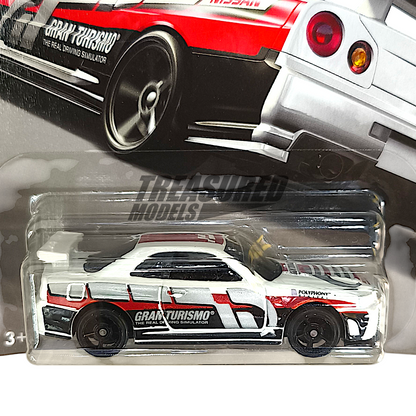 Hot Wheels Nissan Skyline GT-R R34 White 2018 Gran Turismo 1/64 Diecast