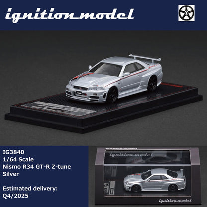 *Pre-Order* Ignition Model Nissan Skyline GT-R R34 Z-Tune Silver 1/64 Die Cast