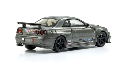 Kyosho Nissan Skyline GT-R R34 with LED Gray Nismo BNR34 CRS Version MOTN 1/64 Die Cast