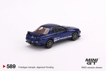 Mini GT Nissan Skyline GT-R Top Secret VR32 Metallic Blue MGT00589 1/64 Die Cast