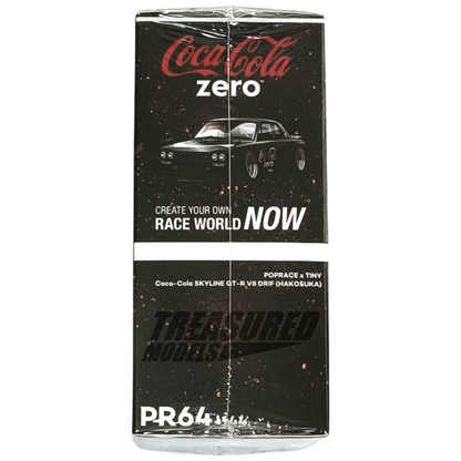 Pop Race Nissan Skyline GT-R V8 Drift Hakosuka Coca Cola Zero Black Chrome PR640144 1/64 Die Cast