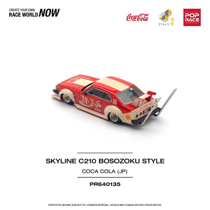 Pop Race Nissan Skyline GT-R V8 Drift Hakosuka Coco Cola PR640135 1/64 Die Cast