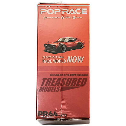 Pop Race Nissan Skyline GT-R V8 Drift Kenmeri Orange PR640173 1/64 Diecast
