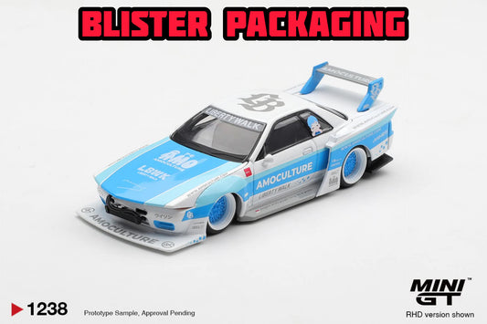 [Pre-Order] Mini GT Nissan Skyline GT-R (R32) LBWK Kaido Works AMOCULTURE Blister Packaging MGT01238BL 1/64 Diecast
