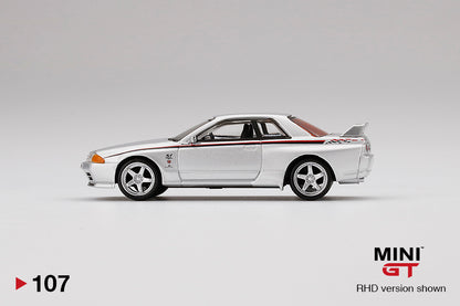 Mini GT Nissan Skyline GT-R (R32) Nismo S-Tune Silver MGT00107 1/64 Die Cast