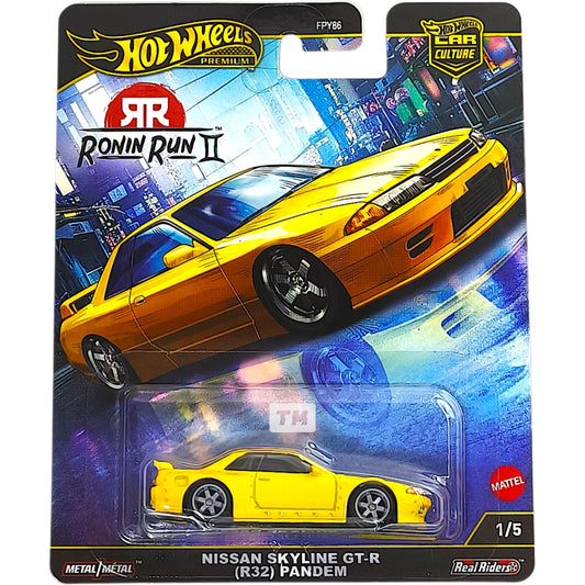 Hot Wheels Nissan Skyline GT-R (R32) Pandem Yellow 2025 Car Culture Ronin Run II 1/64 Diecast