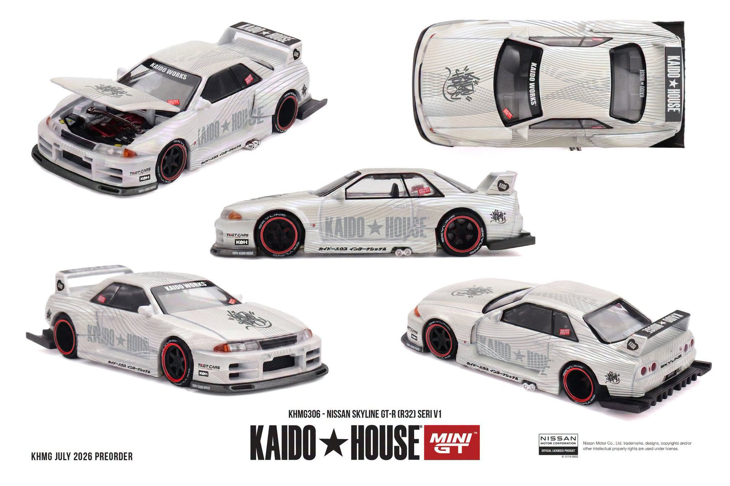 [Pre-Order] Kaido House Nissan Skyline GT-R (R32) SERI V1 KHMG306 1/64 Diecast