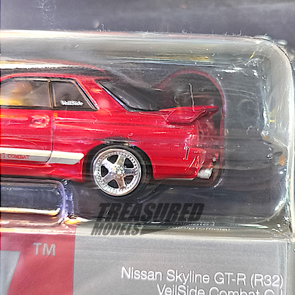 Mini GT Nissan Skyline GT-R (R32) VeilSide Combat C-I Gem Red Blister Packaging MGT00987 1/64 Diecast