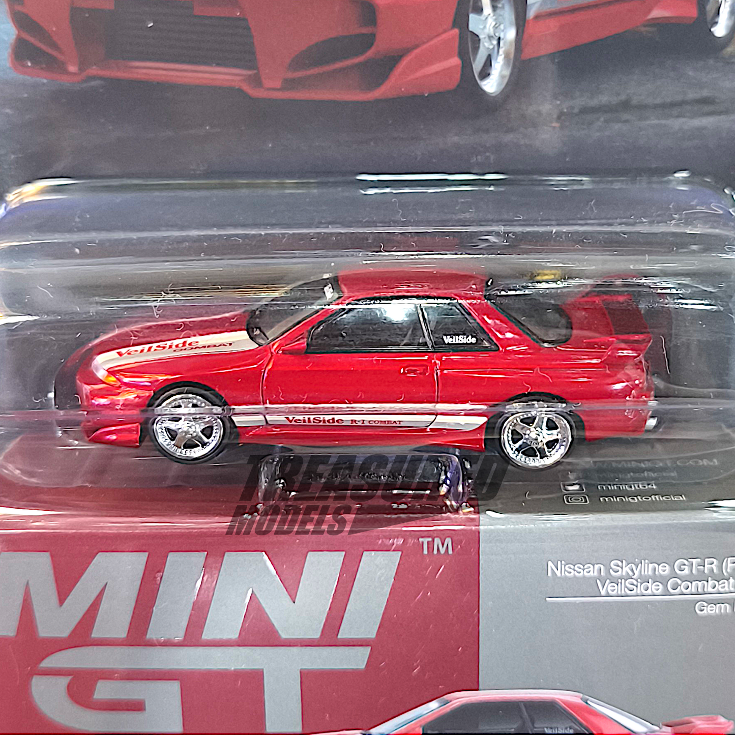 Mini GT Nissan Skyline GT-R (R32) VeilSide Combat C-I Gem Red Blister Packaging MGT00987 1/64 Diecast