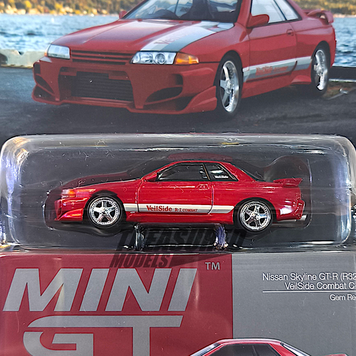 Mini GT Nissan Skyline GT-R (R32) VeilSide Combat C-I Gem Red Blister Packaging MGT00987 1/64 Diecast