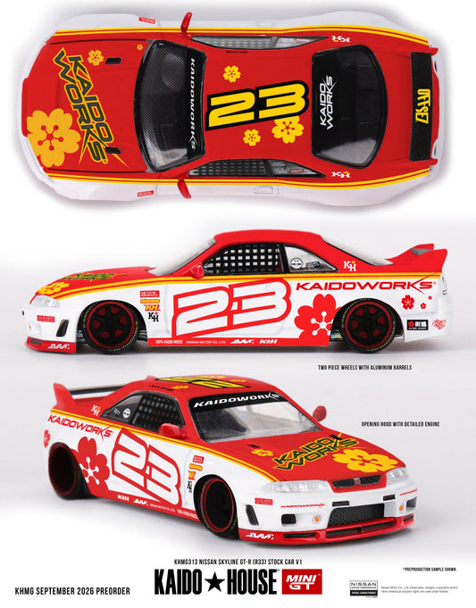 [Pre-Order] Kaido House Nissan Skyline GT-R (R33) Kaido Stock Car V1 KHMG313 1/64 Diecast