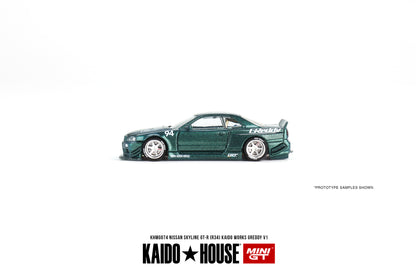 Kaido House Nissan Skyline GT-R (R34) Kaido Works GReddy V1 KHMG074 1/64 Diecast