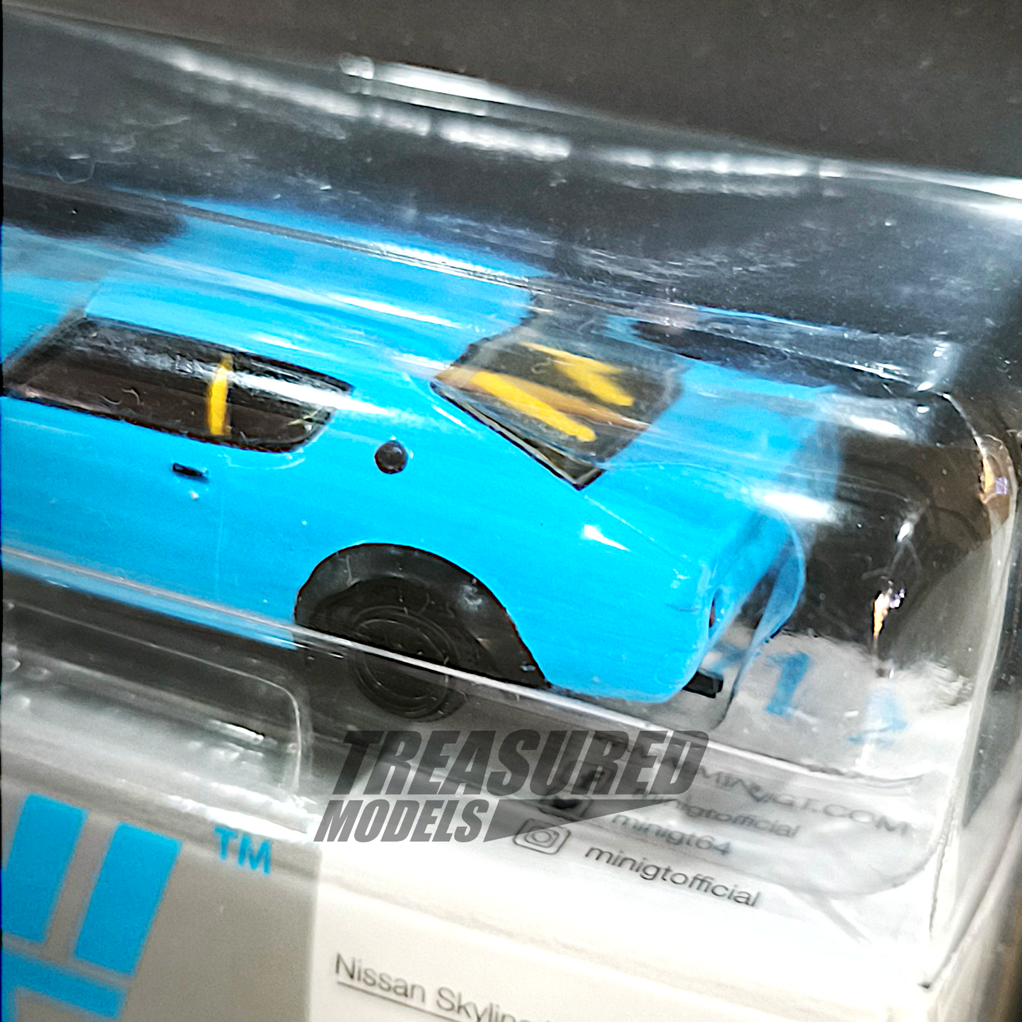 Mini GT Nissan Skyline Kenmeri Liberty Walk Baby Blue IMX MGT00712 1/64 Diecast