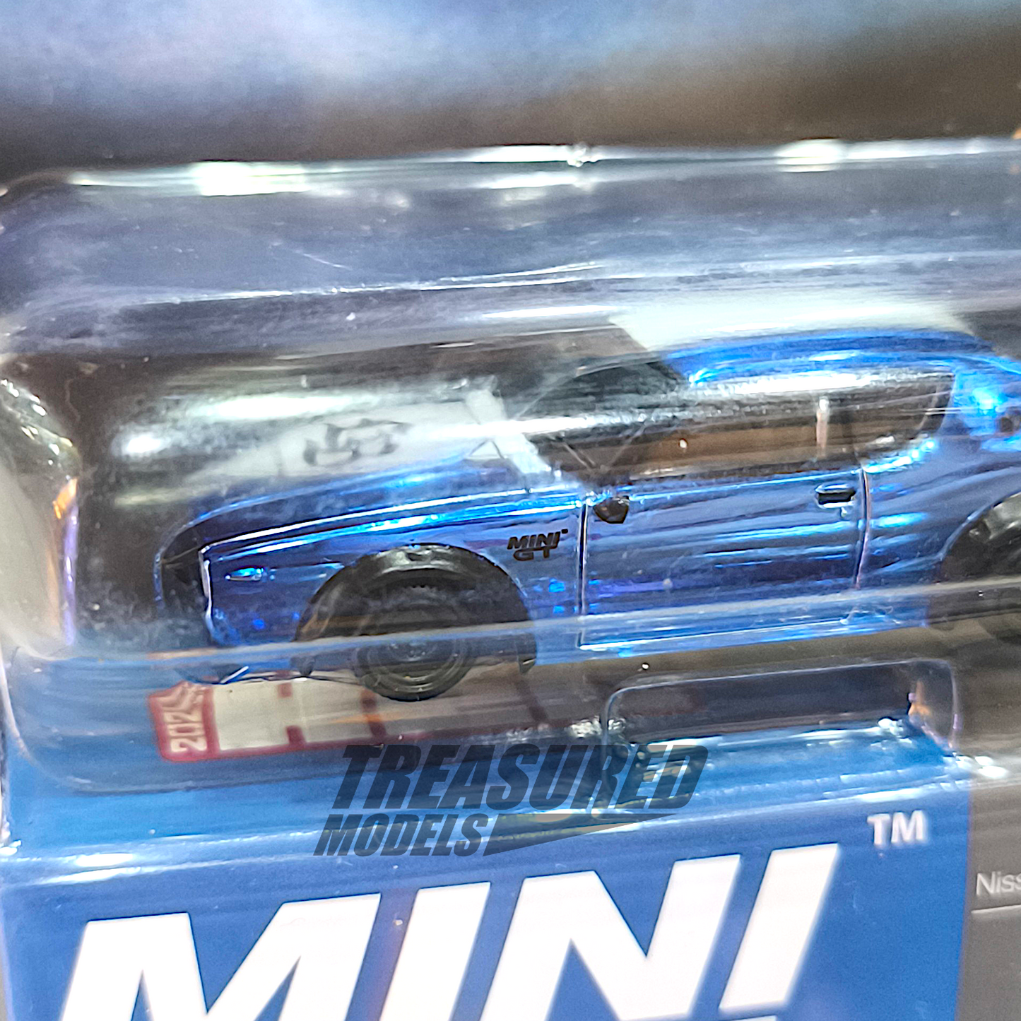 Mini GT Nissan Skyline Kenmeri Liberty Walk Chrome Blue Hobby Expo China 2024 MGT00730 1/64 Diecast