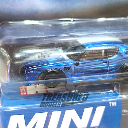 Mini GT Nissan Skyline Kenmeri Liberty Walk Chrome Blue Hobby Expo China 2024 MGT00730 1/64 Diecast