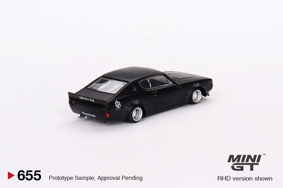 Mini GT Nissan Skyline Kenmeri Liberty Walk Matt Black MGT00655 1/64 Die Cast