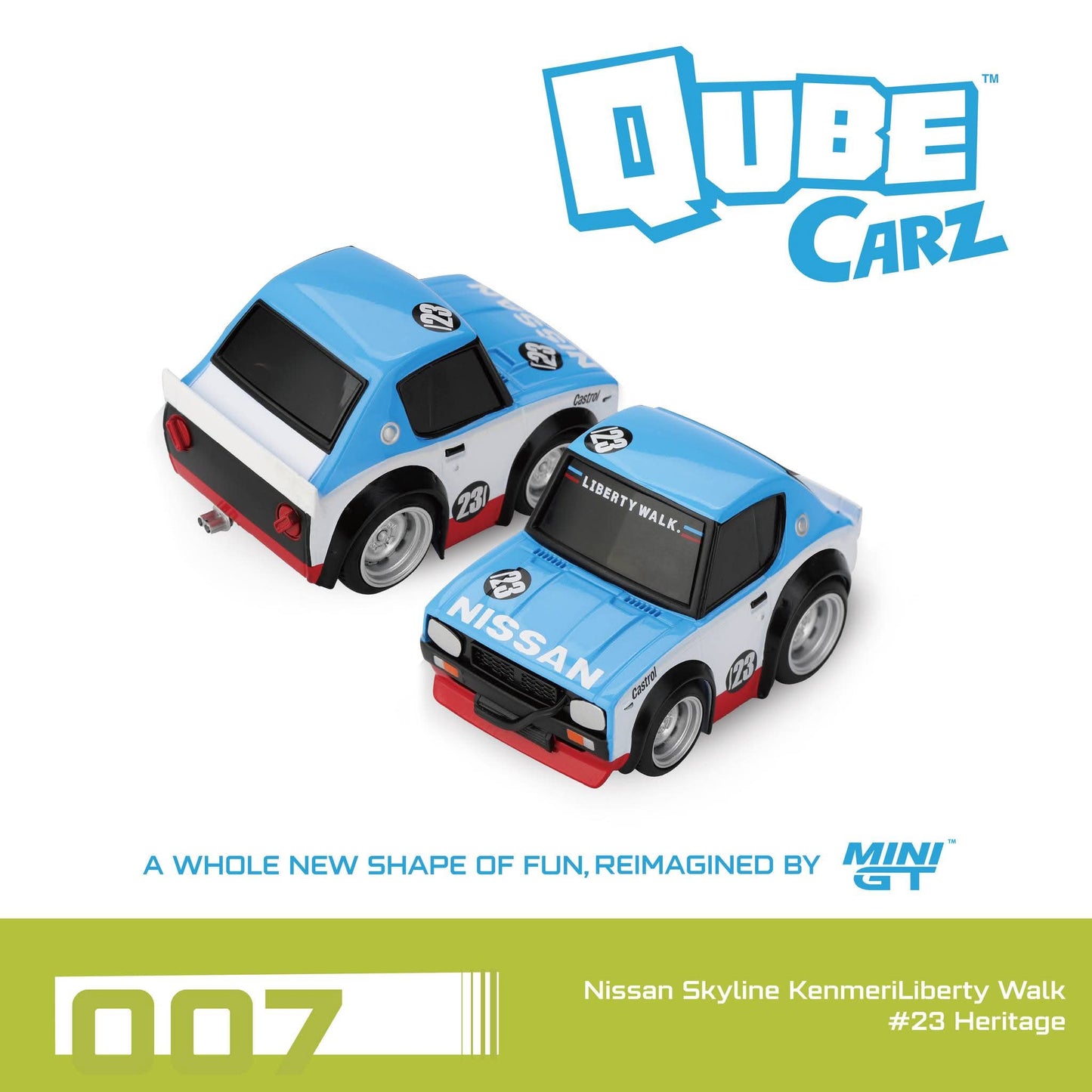 Qube Carz Mini GT Liberty Walk Series 2 Blister Packaging (Set of 3) Diecast