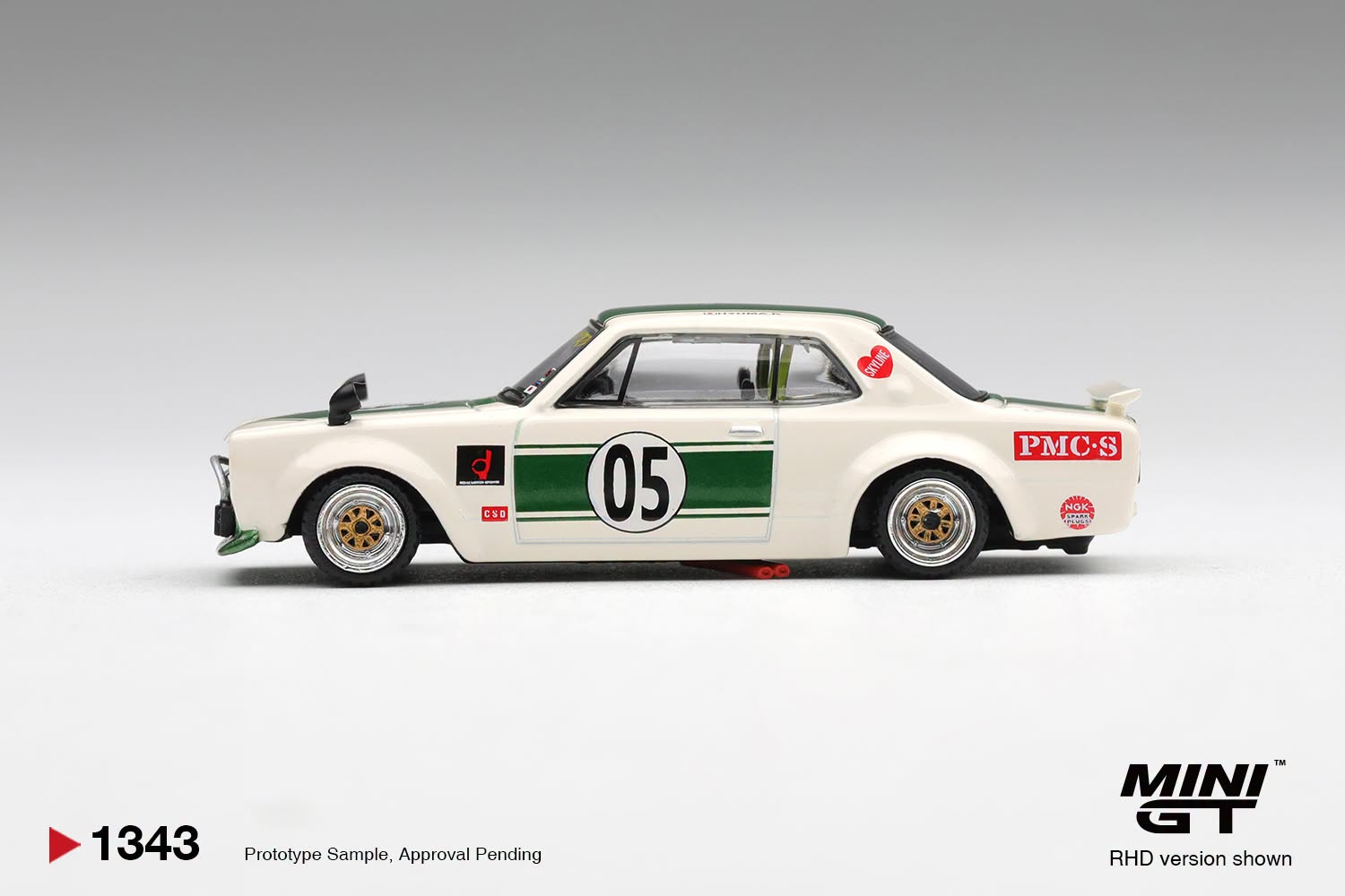Pre-Order] Mini GT Nissan Skyline LB-WORKS HAKOSUKA White Green