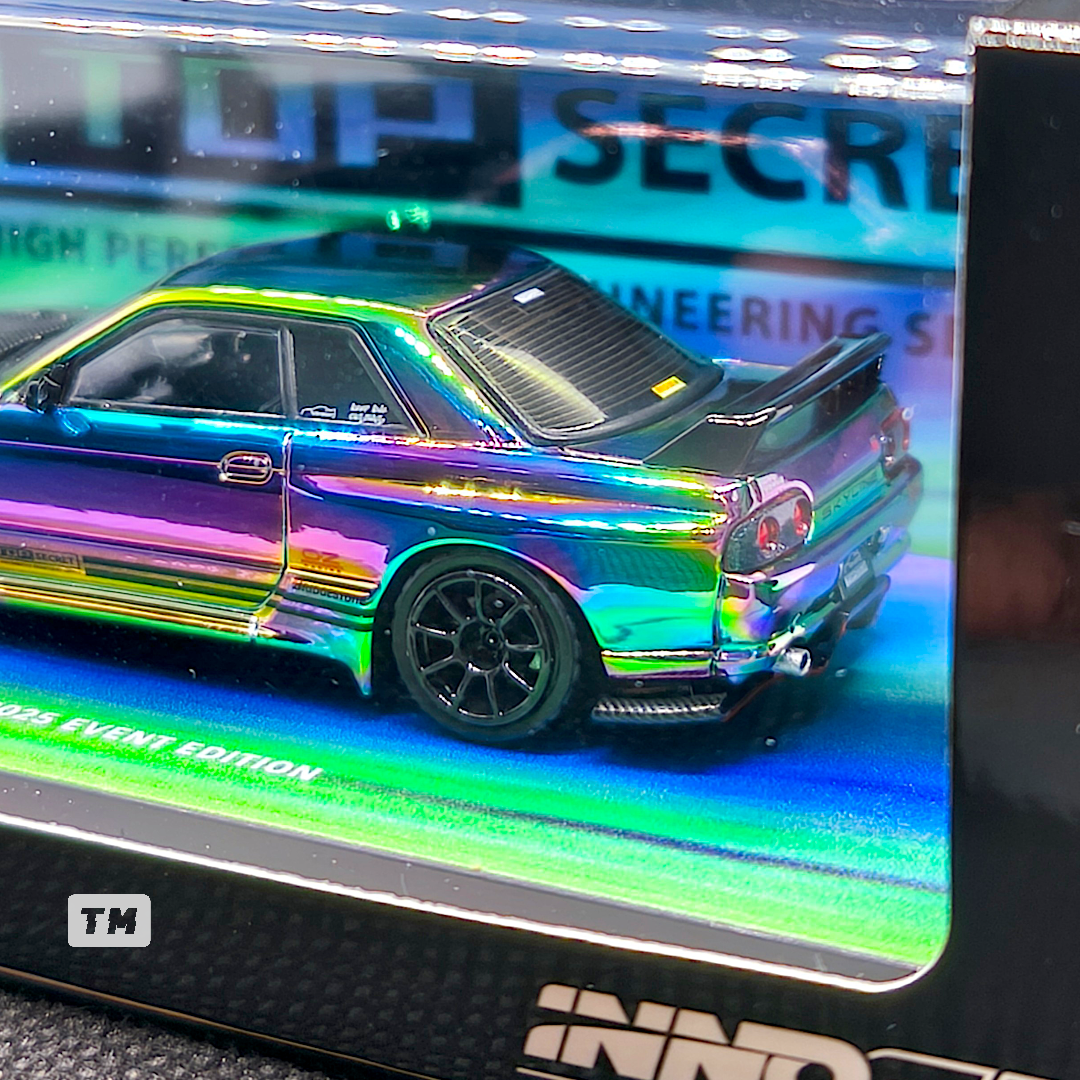 CHASE! Inno64 Nissan Skyline R32 GT-R Top Secret Chameleon TMCS2025 1/64 Diecast