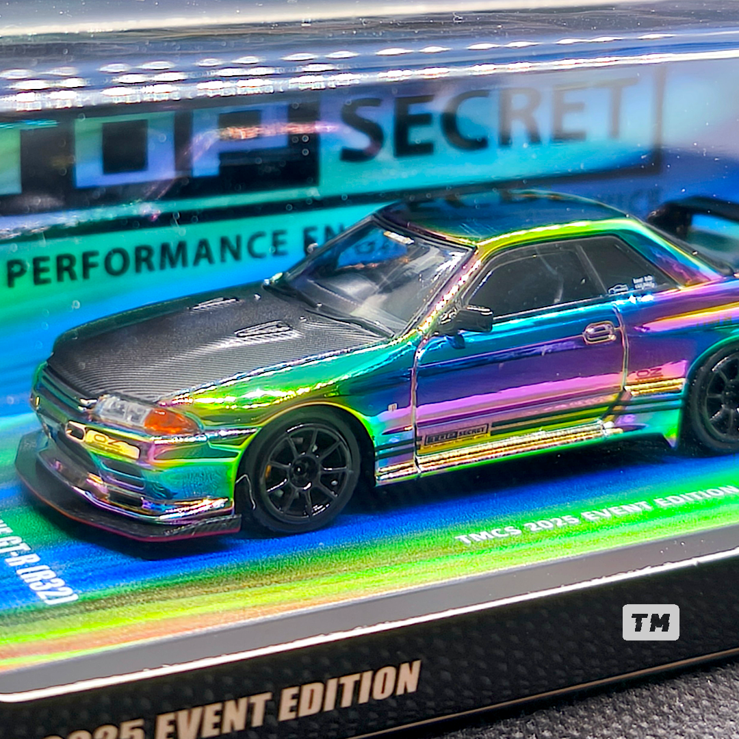CHASE! Inno64 Nissan Skyline R32 GT-R Top Secret Chameleon TMCS2025 1/64 Diecast
