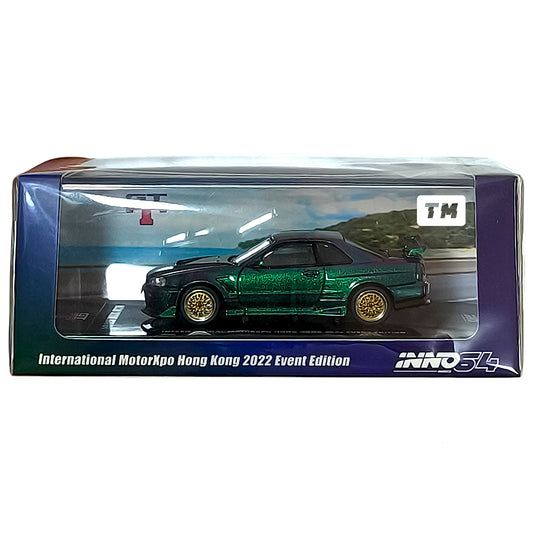 Inno64 Nissan Skyline R34 GT-T Purple Chameleon International MotorXpo Hong Kong 2022 Event Edition 1/64 Diecast