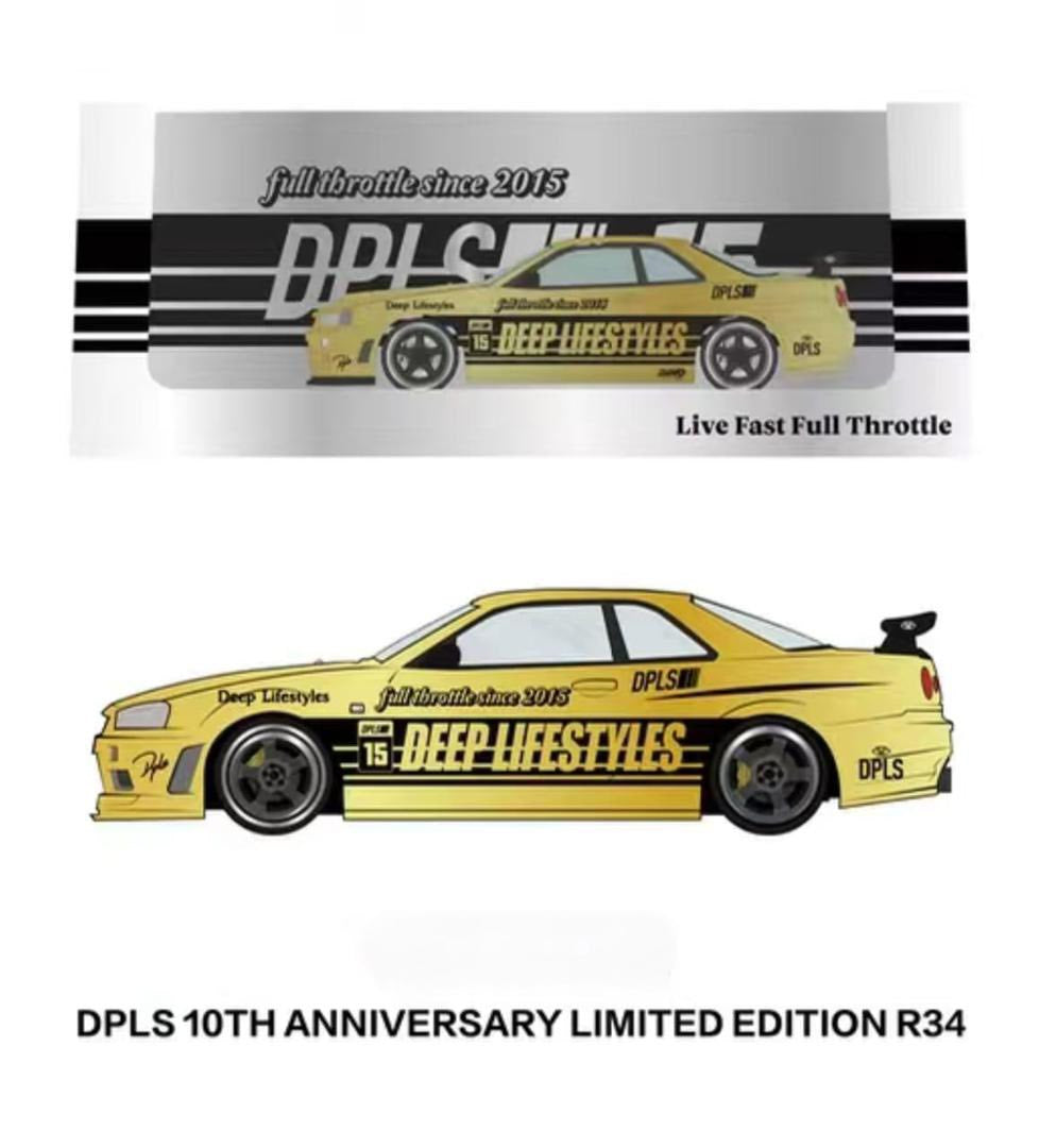 TAS2026] DPLS x Inno64 Nissan Skyline R34 Gold Chrome TAS 2026