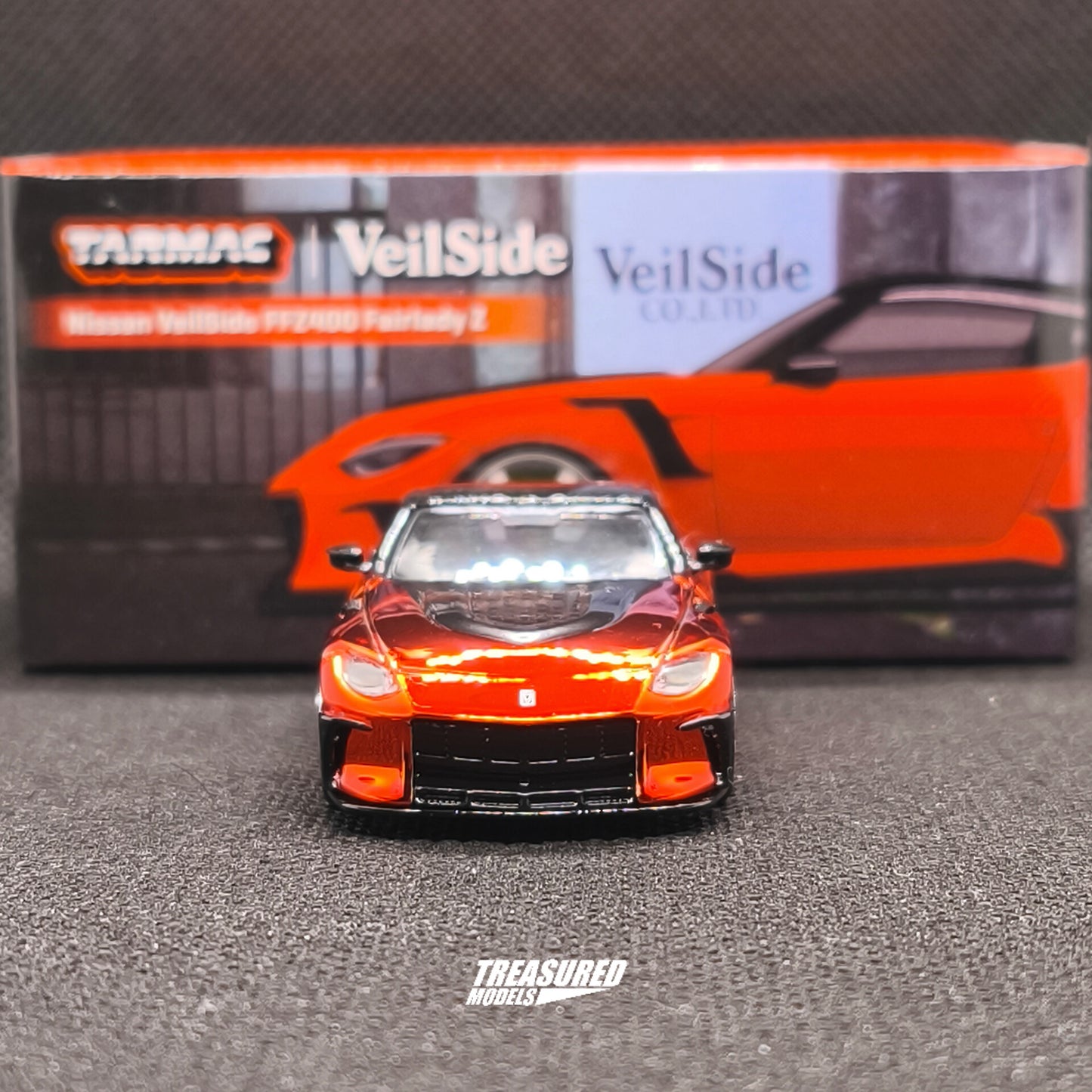 CHASE! Tarmac Works Nissan VeilSide FFZ400 Fairlady Z Orange Chase T64G-074-OR 1/64 Diecast