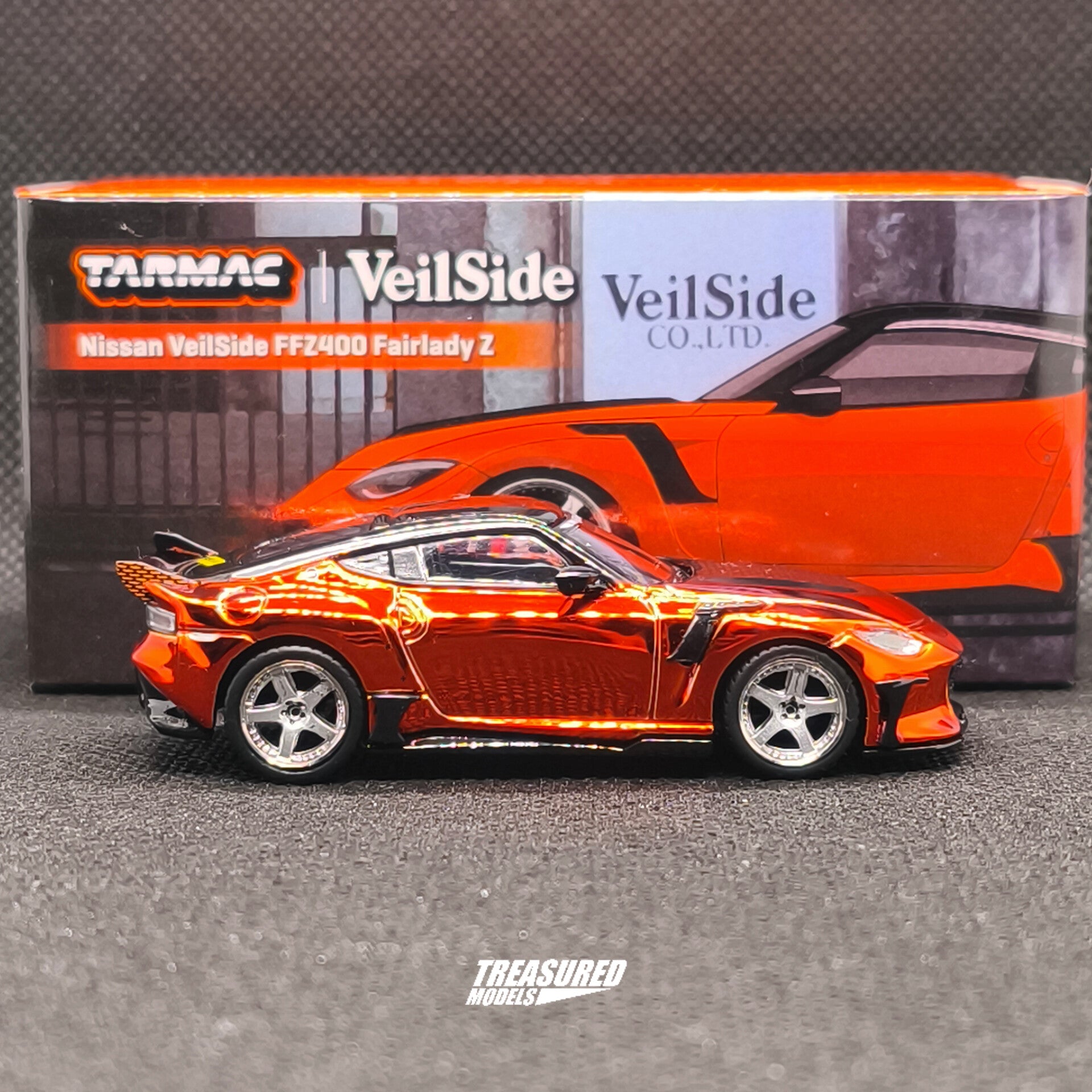 風太 CHASE! Tarmac Works Nissan VeilSide FFZ400 Fairlady Z Orange Chase