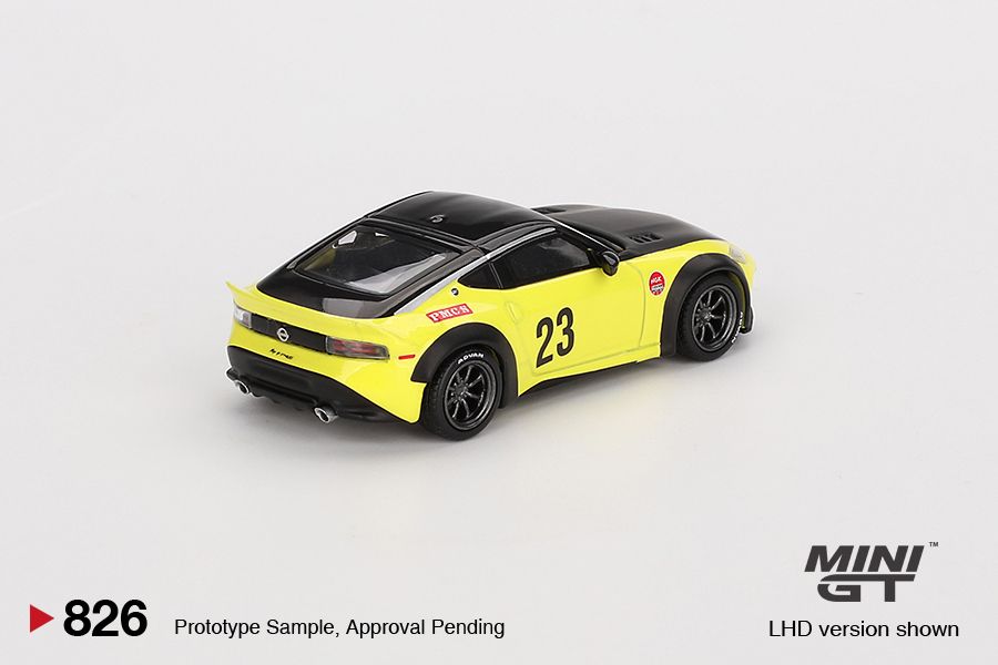 Mini GT Nissan Z LB★NATION WORKS Ikazuchi Yellow MGT00826 1/64 Die Cast