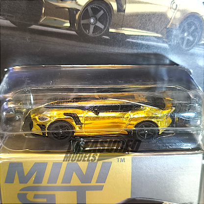 Mini GT Nissan Z VeilSide FFZ400 Gold Chrome Blister Packaging MGT00985 1/64 Diecast