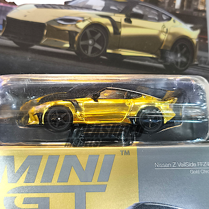 Mini GT Nissan Z VeilSide FFZ400 Gold Chrome Blister Packaging MGT00985 1/64 Diecast