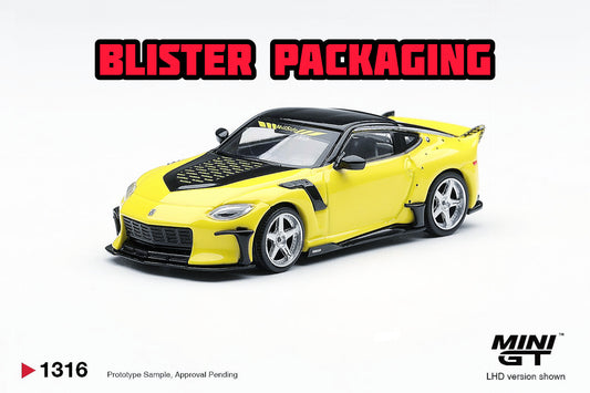 [Pre-Order] Mini GT Nissan Z VeilSide FFZ400 Ikazuchi Yellow Blister Packaging MGT01316BL 1/64 Diecast