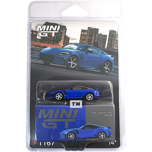 Mini GT Nissan Z VeilSide FFZ400 Seiran Blue Blister Packaging MGT01167BL 1/64 Diecast