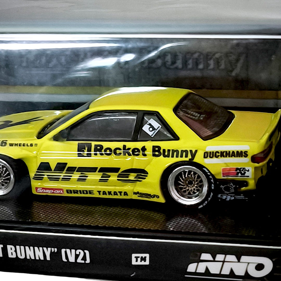 INNO64 Nissan Silvia S13 VZ Pandem Rocket Bunny Light Yellow IN64-S13V2-LIY 1/64 Diecast