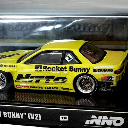 INNO64 Nissan Silvia S13 VZ Pandem Rocket Bunny Light Yellow IN64-S13V2-LIY 1/64 Diecast